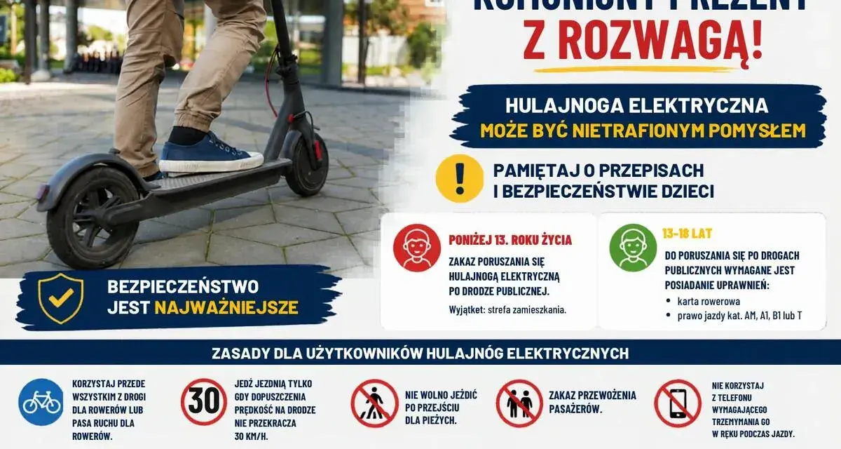 Hulajnoga elektryczna przepisy: zasady bezpieczeństwa dla dzieci i młodzieży, ograniczenia prędkości i zakazy. Pamiętaj o bezpieczeństwie!