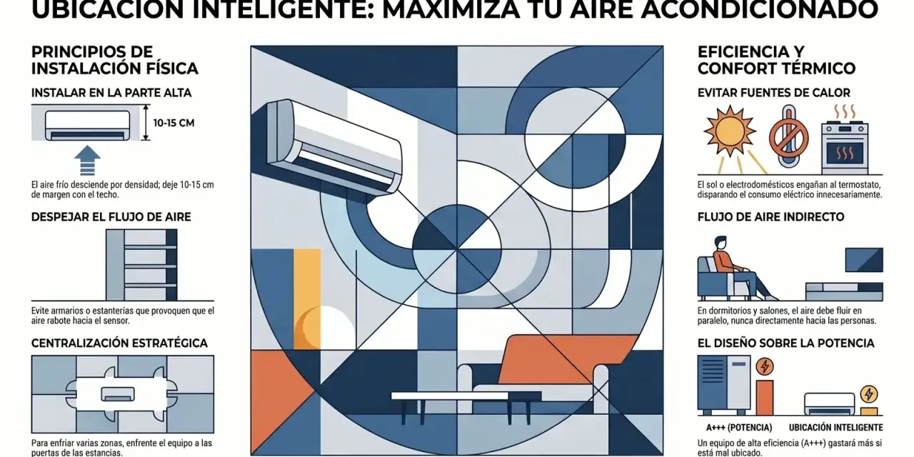 Guía para optimizar tu sistema de refrigeración: instalación en alto, flujo de aire libre y ubicación estratégica para máxima eficiencia.
