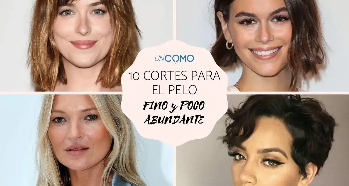 Cuatro mujeres con diferentes peinados para pelo fino y poco abundante. Cortes modernos y favorecedores.
