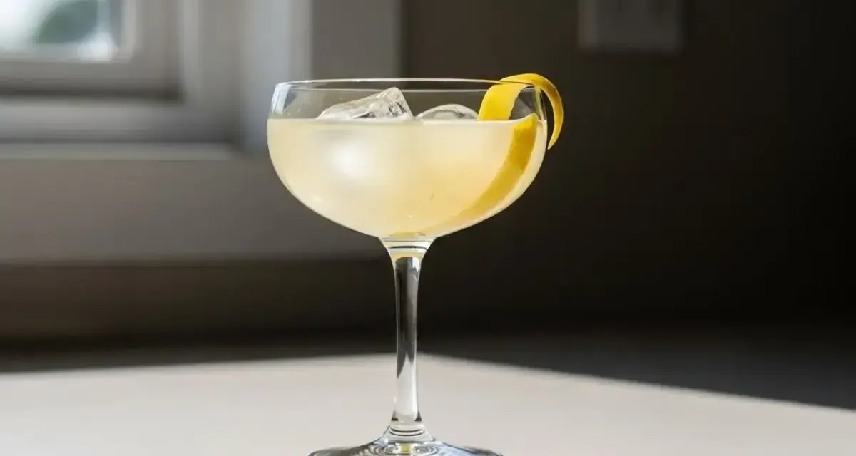 Przepis na drink London Calling: orzeźwiający koktajl z lodem i skórką cytryny, idealny na letnie wieczory.