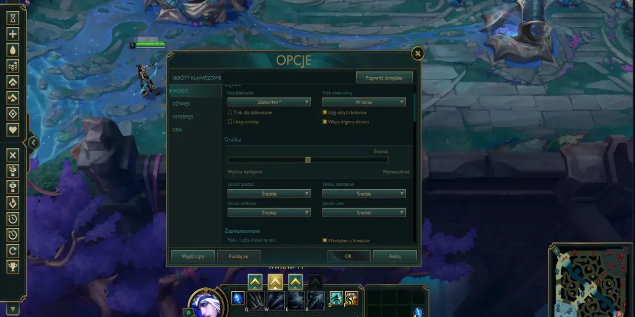 W menu opcji gry League of Legends, w zakładce "Grafika", można dostosować ustawienia, aby poprawić płynność rozgrywki i dowiedzieć się, jak włączyć FPS w LoLu.