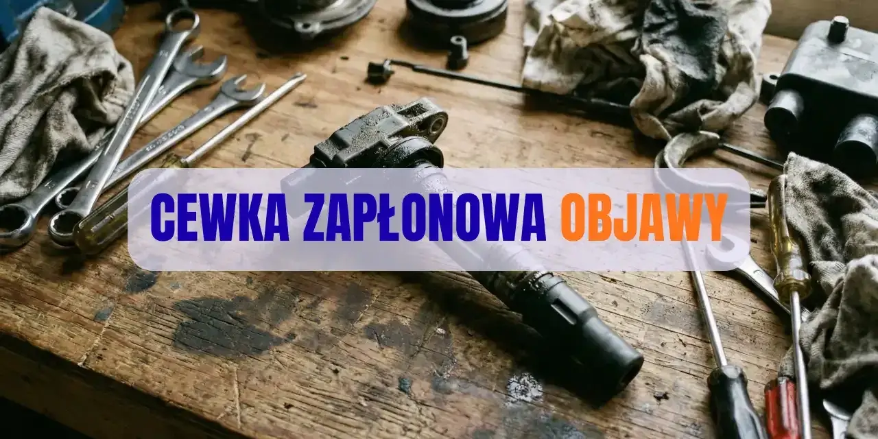 Warsztat samochodowy z narzędziami i cewką zapłonową. Cewka w samochodzie to kluczowy element układu zapłonowego.