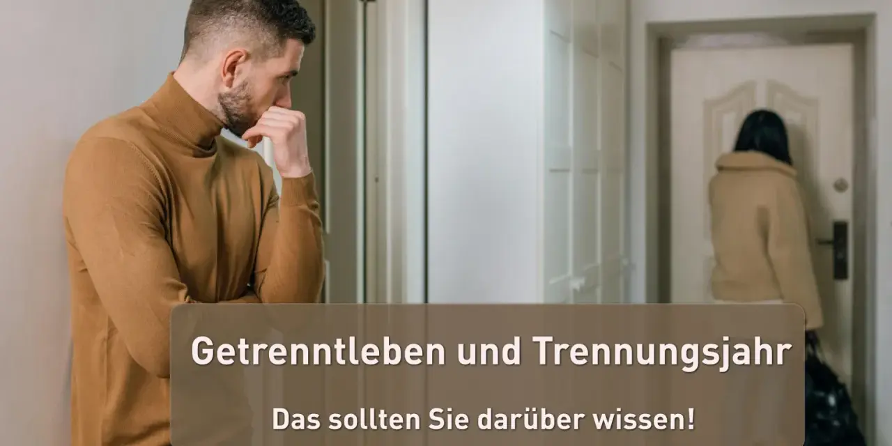 Mann denkt nach, während Frau geht. Trennungsjahr abgeschafft? Was Sie wissen müssen.