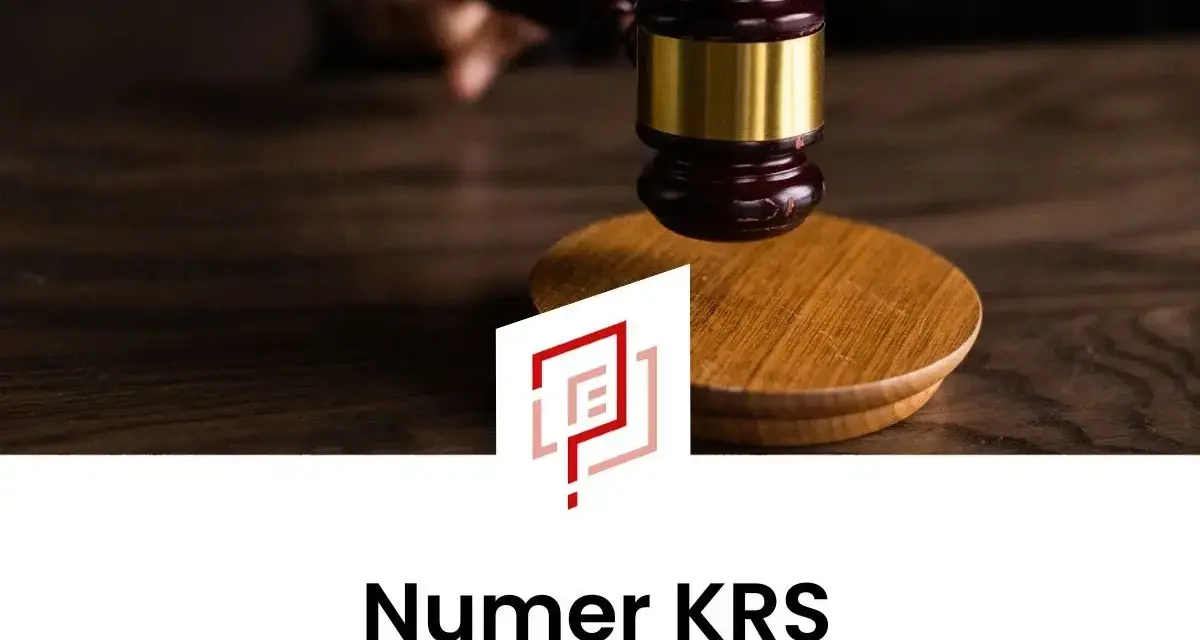 Młotek sędziowski i logo z napisem "Numer KRS". Ile cyfr ma numer KRS?