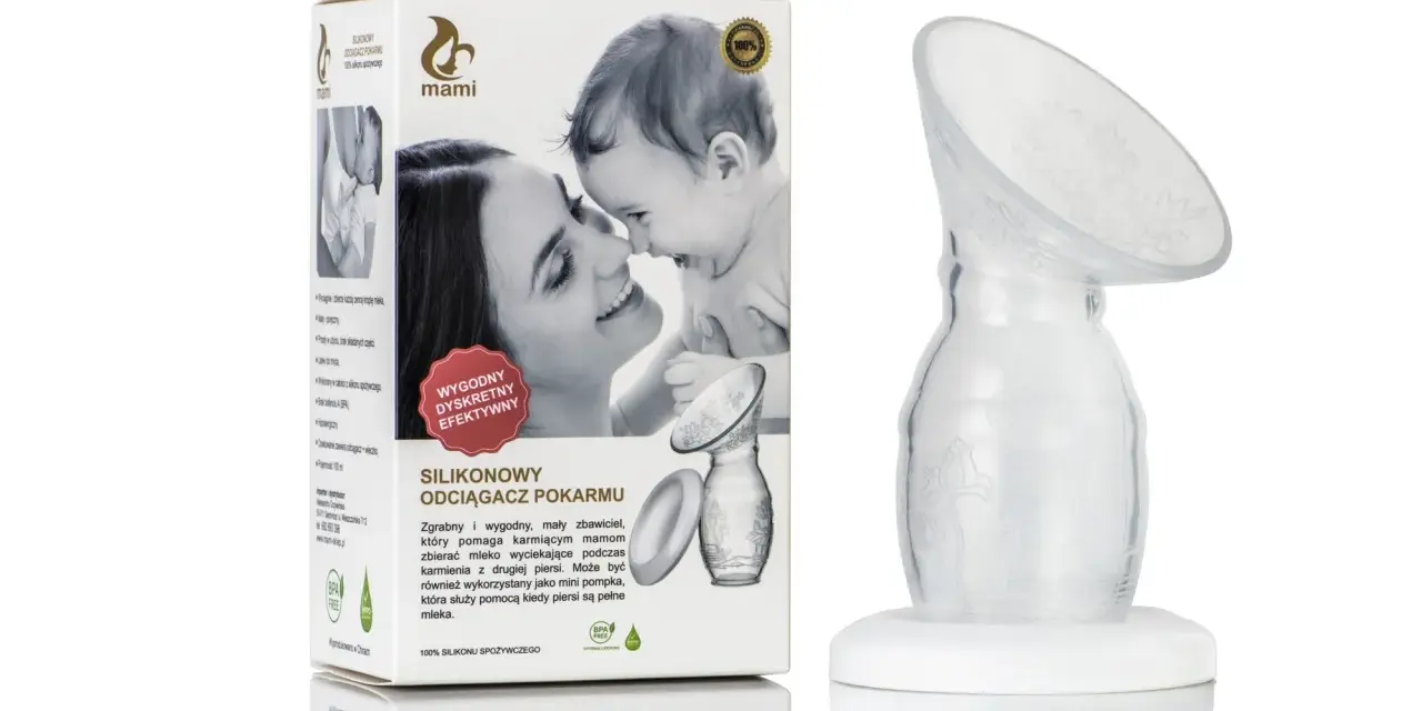 Silikonowy kolektor do mleka Mami. Zgrabny i dyskretny, pomaga zbierać mleko podczas karmienia.