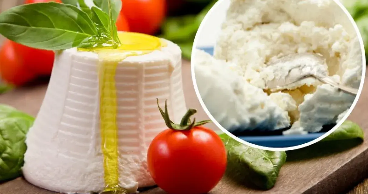 Świeża ricotta z oliwą i bazylią, idealna do sałatek, past czy jako dodatek do dań. Pyszna i wszechstronna!
