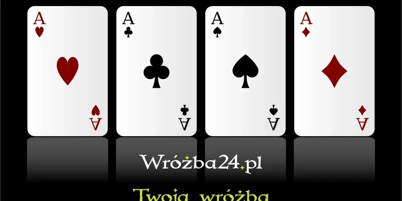 Cztery asy: kier, trefl, pik i karo. Wróżba z kart klasycznych miłość. Wróżba24.pl - Twoja wróżba.