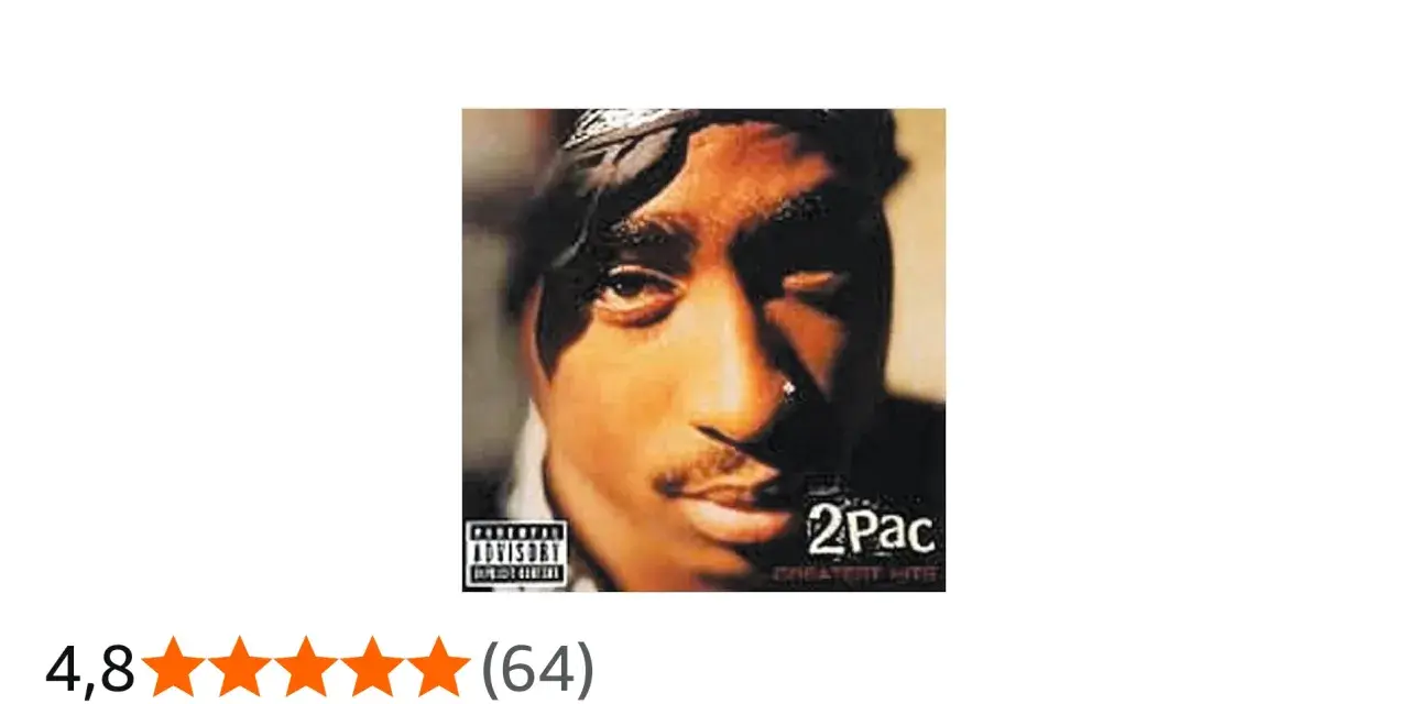 Cover von "2Pac Greatest Hits" mit dem Rapper und seiner Musik.