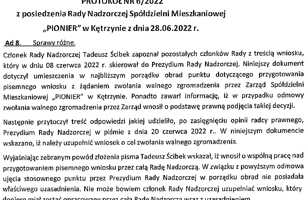 Kto kontroluje prezesa spółdzielni? Rada Nadzorcza i Walne Zgromadzenie
