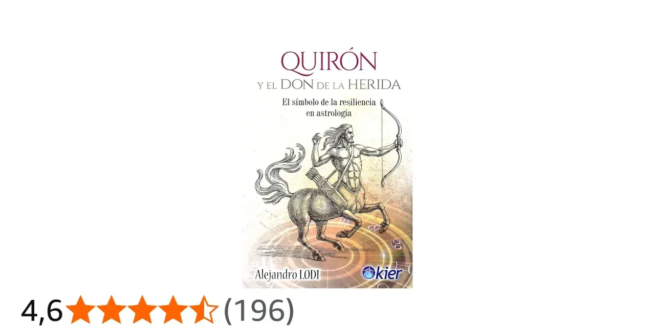 Ilustración de Quirón, el centauro arquero, que representa "que es Quirón en la carta astral" y el don de la herida.