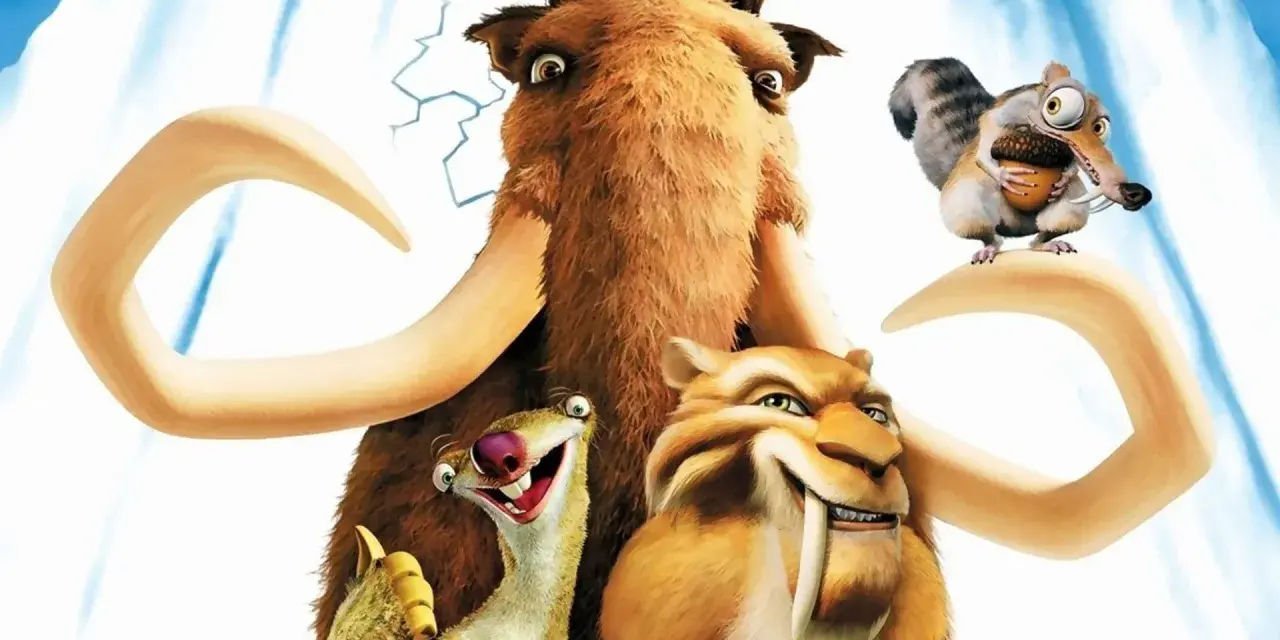 Manny, Sid, Diego i Scrat z epoki lodowcowej 6, gotowi na nowe przygody.