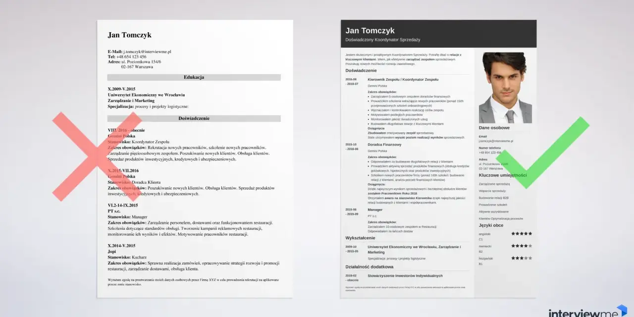 CV Jana Tomczyka: wykształcenie na Uniwersytecie Ekonomicznym we Wrocławiu, specjalizacja procesy i projekty logistyczne. Doświadczenie w zarządzaniu zespołem i sprzedaży.