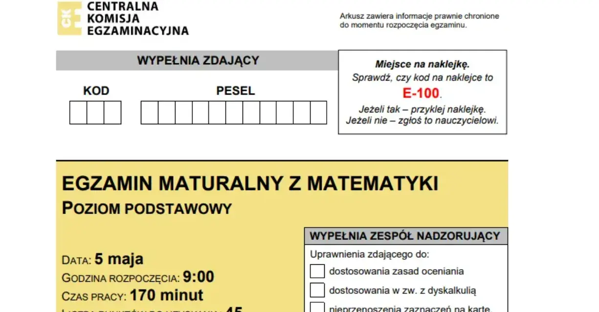 Matura matematyka: co wolno, a czego nie? Lista CKE