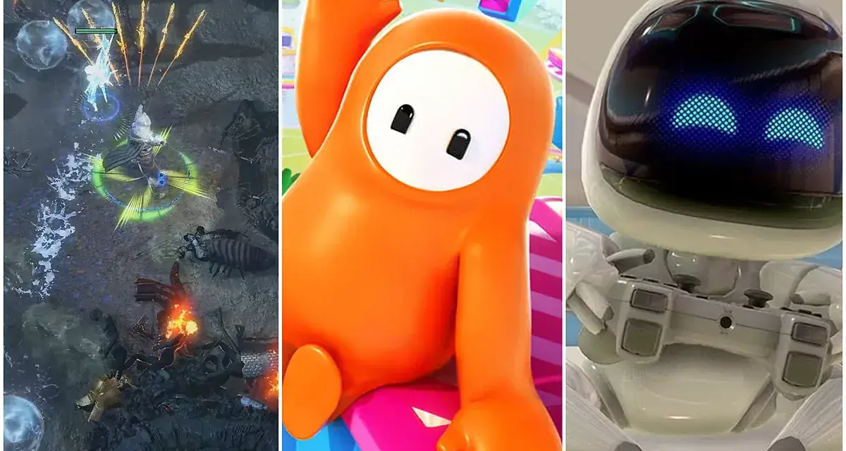 Personaje de RPG, un muñeco naranja de Fall Guys y Astro Bot, ¡tres opciones para tus juegos gratis PS5!