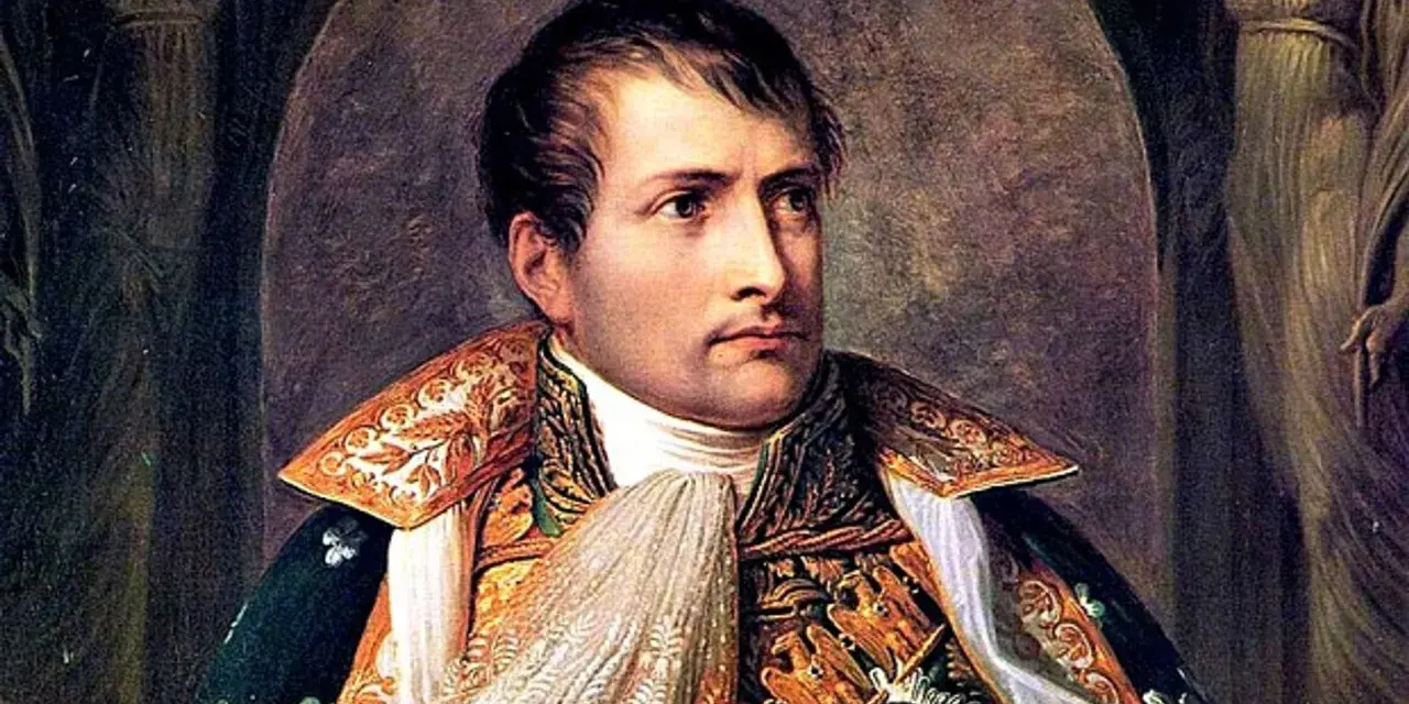 Portret Napoleona, karta tarota Cesarz w miłości. Jego spojrzenie sugeruje siłę i determinację w sprawach sercowych.