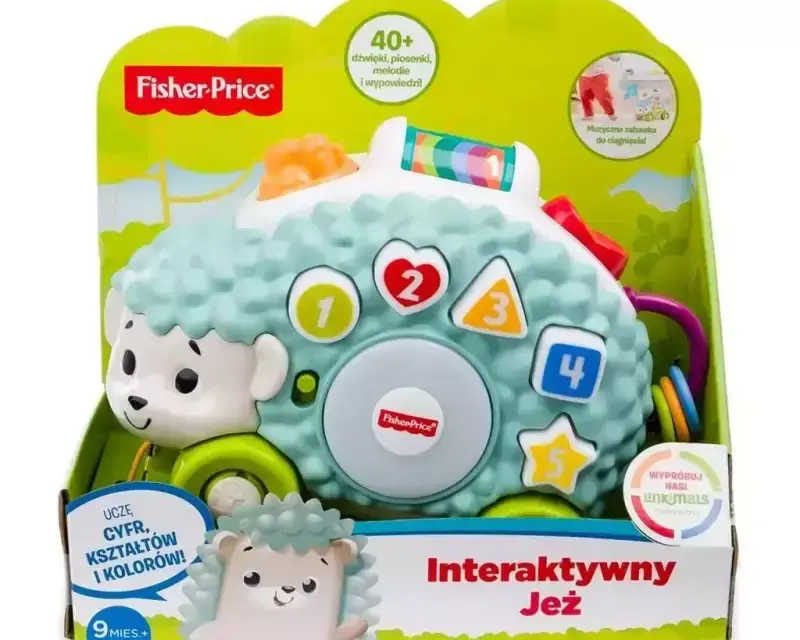Fisher Price kolorowy jeż zabawka sensoryczna - rozwój zmysłów dziecka