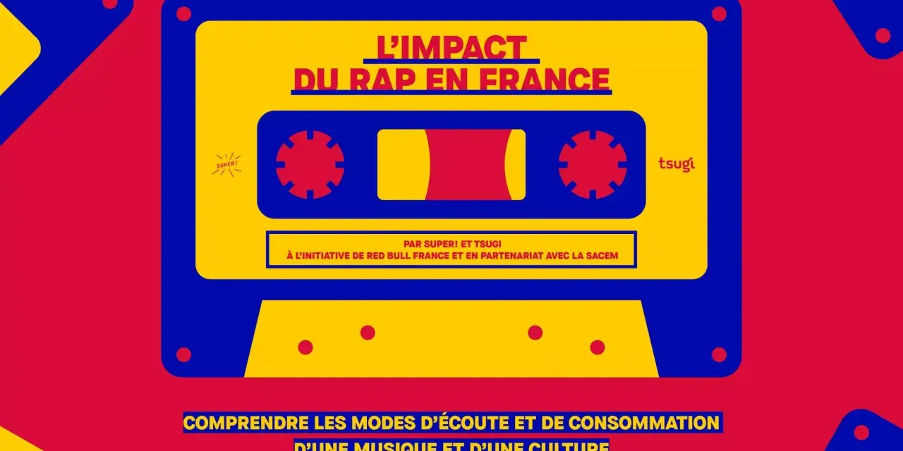 Une cassette audio stylisée, symbole de l'impact du rap en France. Comprendre la musique et la culture.