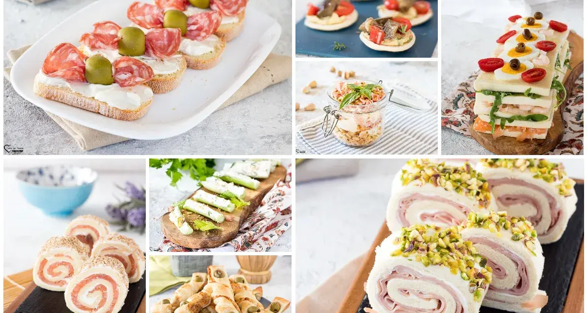 Sfogliando queste immagini, scopri tante idee per apericena a casa: tartine, rotoli di salmone, sandwich a strati e involtini salati.