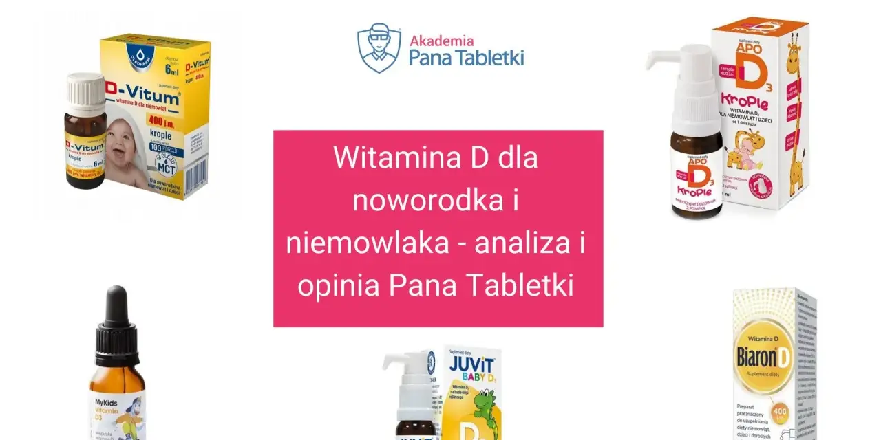 Najlepsza witamina D dla niemowląt: D-Vitum, APO KropLe, MyKids, Juvit Baby D, Biaron D. Analiza i opinia Pana Tabletki.