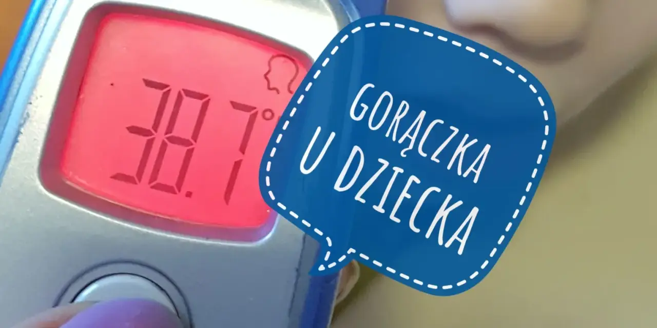 Termometr pokazuje 38.7°C. Dziecko ma gorączkę. Dowiedz się, jak zbić gorączkę u dzieci.