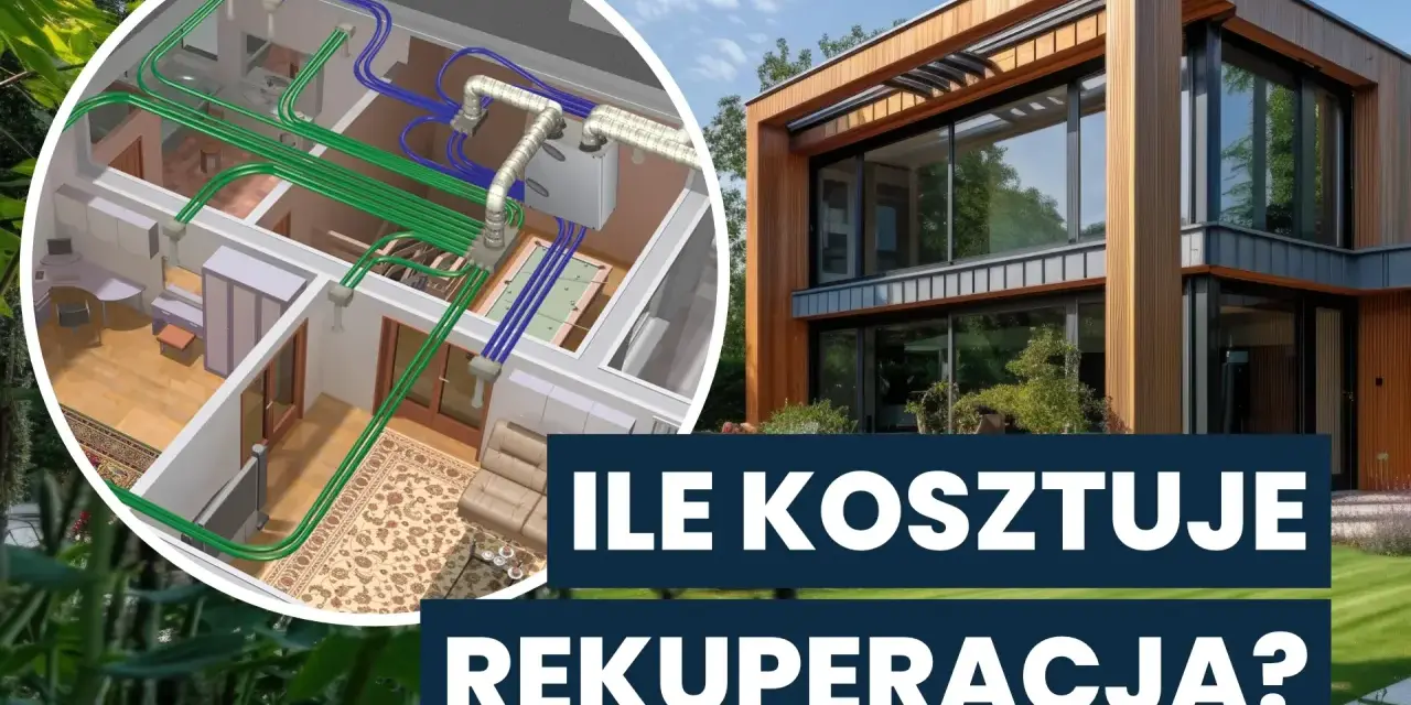 Wizualizacja systemu rekuperacji w domu jednorodzinnym. Dowiedz się, ile kosztuje rekuperacja w starym domu.