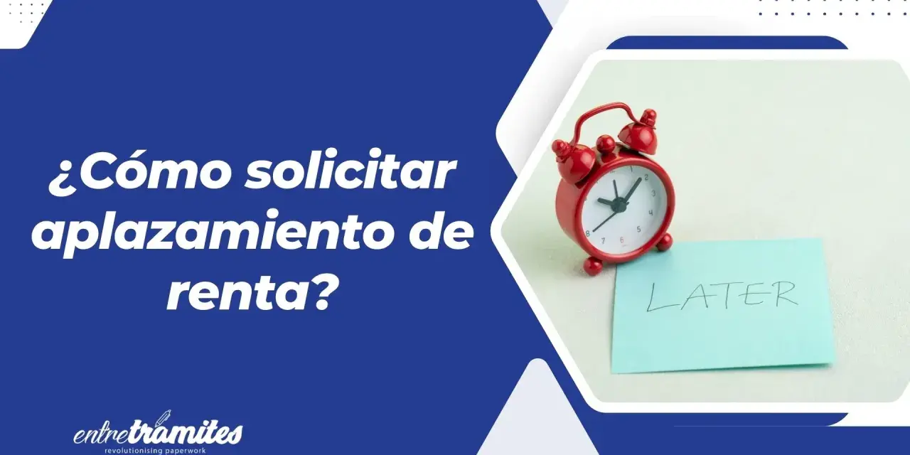 Reloj rojo y nota "LATER" sugieren que se puede fraccionar el pago de la renta.