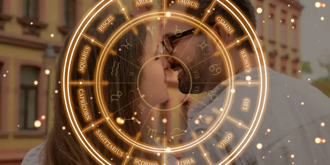 Para Wagi i Barana, miłość jest jak gwiazdy. Zodiakalny krąg otacza parę, symbolizując ich przeznaczenie.