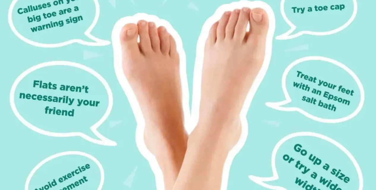 Feet pain? Try an Epsom salt bath for relief. Tips include avoiding cement exercise and wearing wider shoes.