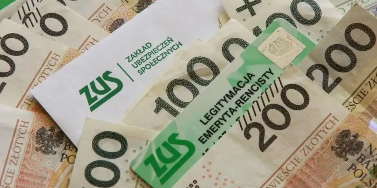 ZUS legitymacja emeryta-rencisty i banknoty 100 i 200 zł. Czerwcowe emerytury już wkrótce.