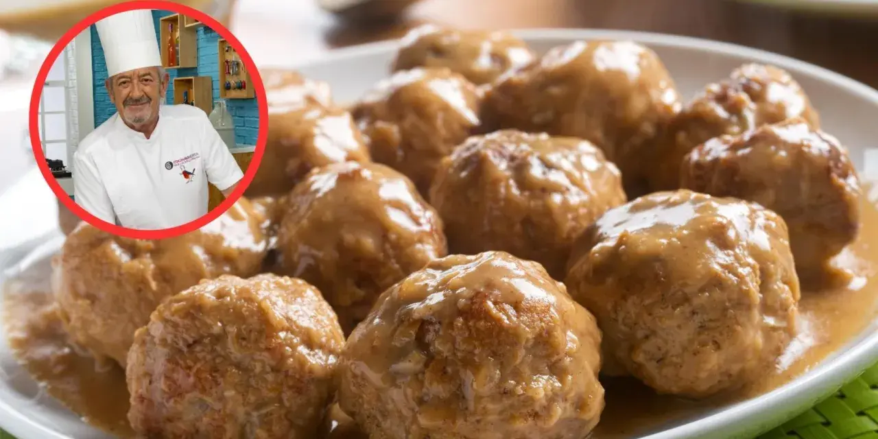 Albóndigas en salsa arguiñano, jugosas y caseras, listas para disfrutar. Un clásico que nunca falla.