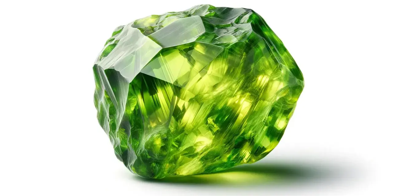 Zielony, surowy kamień szlachetny, idealny jako jaki kamień dla panny, emanuje blaskiem i tajemniczością.