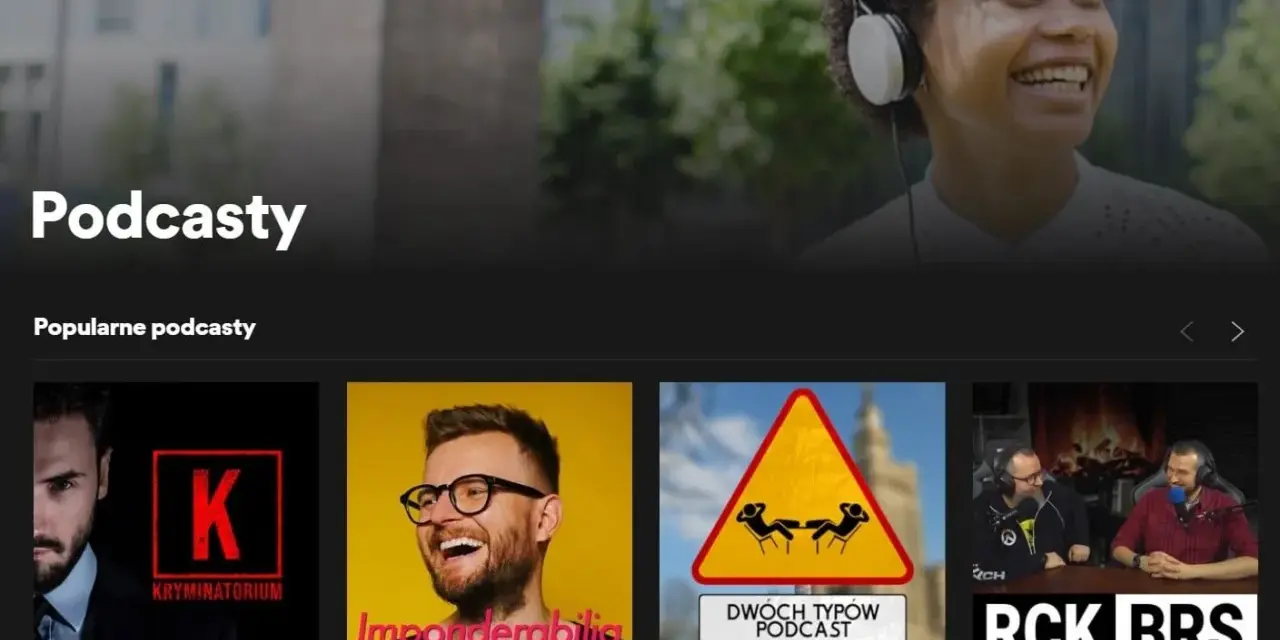 Odkryj najlepsze podcasty Spotify: Kryminatorium, Imponderabilia, Dwóch Typów Podcast i Rock i Borys.