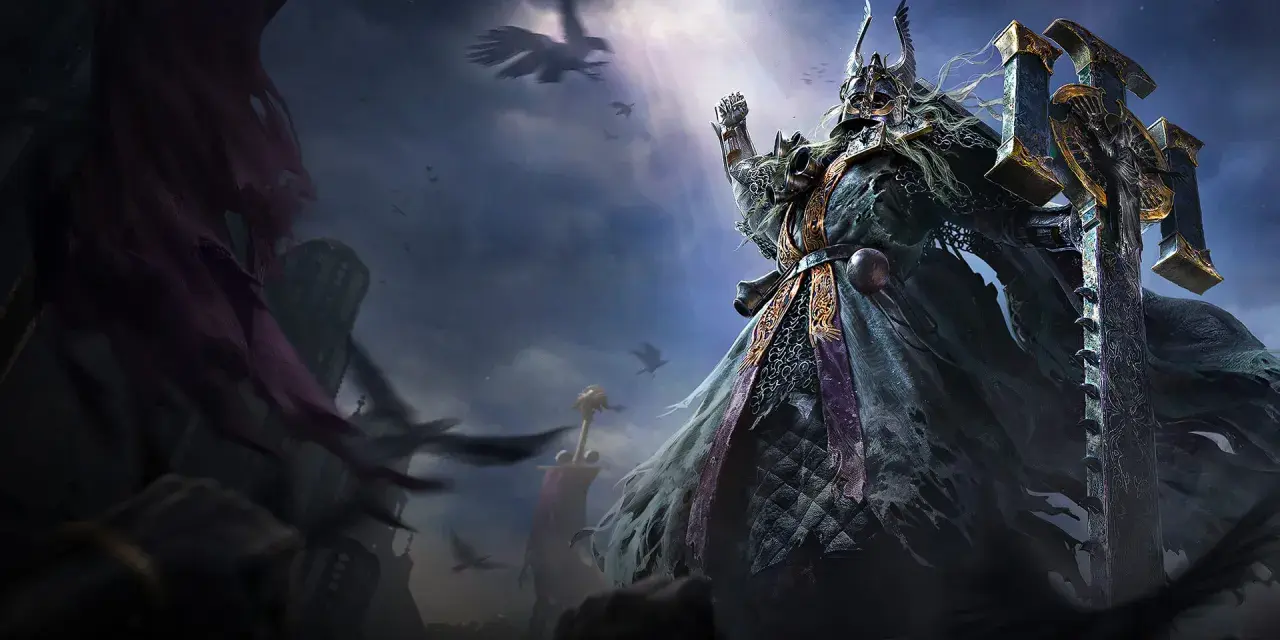 Un guerrero con armadura y capa desgarrada, empuñando una gran espada, mira hacia el cielo. ¿Cuándo sale Path of Exile 2?