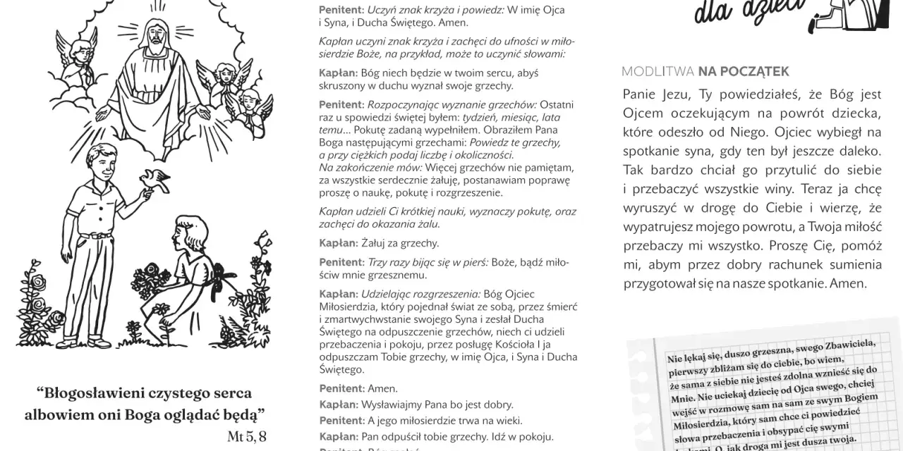 Modlitwa po spowiedzi: Pan Jezus, Ojciec, który wybacza, czeka na powrót dziecka.