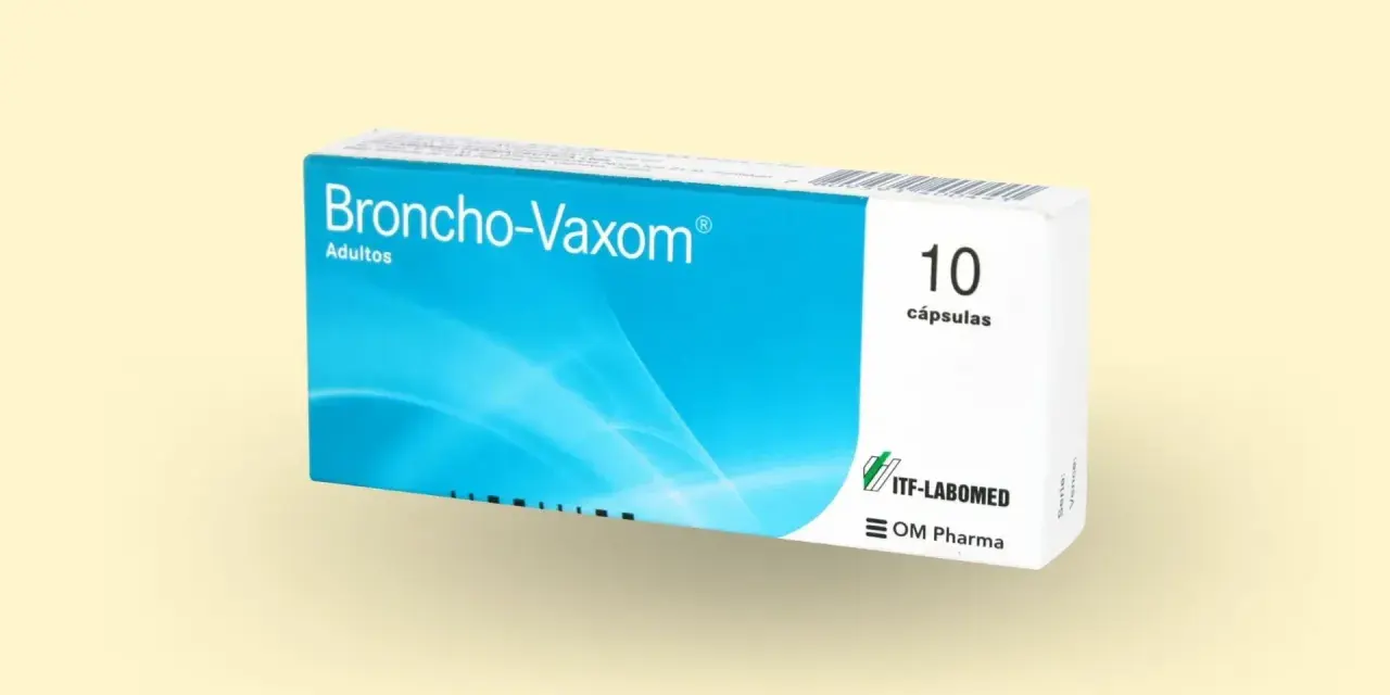 Opakowanie leku Broncho-Vaxom dla dorosłych, zawierające 10 kapsułek. Czy Broncho-Vaxom jest na receptę?