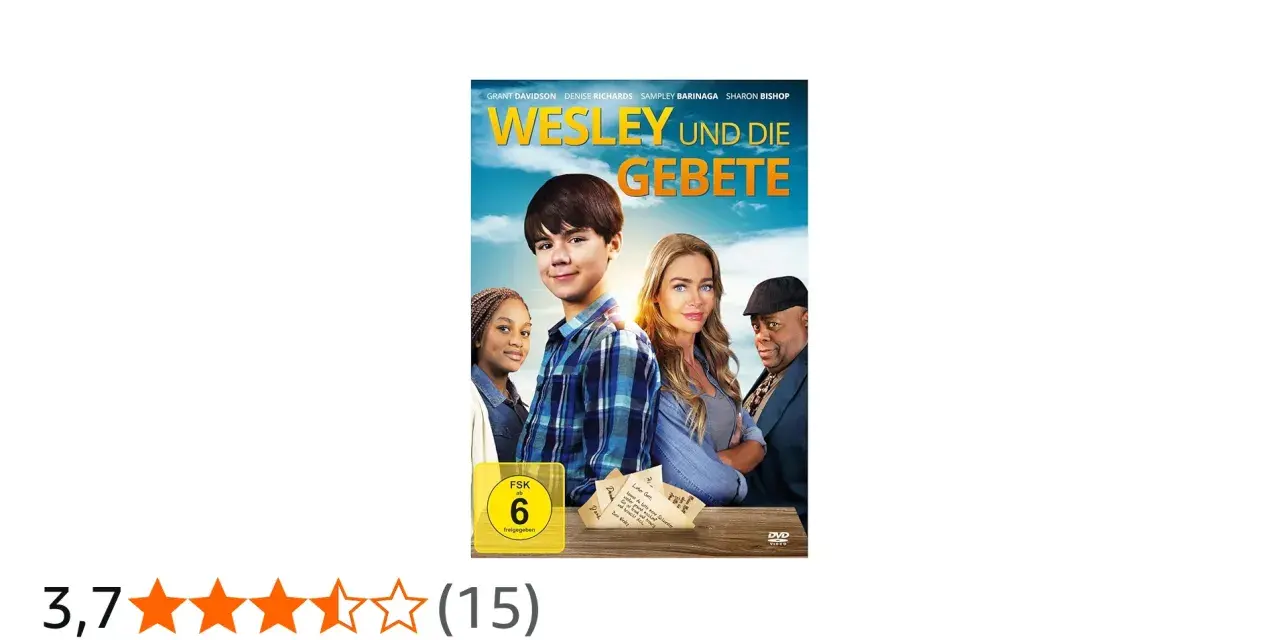 Das Cover zeigt Wesley und die Gebete. Ein Junge lächelt, flankiert von einer Frau und einem Mann. Daneben eine junge Frau.