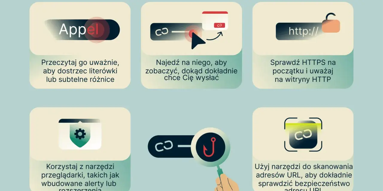 Jak rozpoznać phishing co to? Uważnie czytaj linki, sprawdzaj HTTPS, najedź na nie, by zobaczyć cel, używaj narzędzi przeglądarki i skanerów URL.