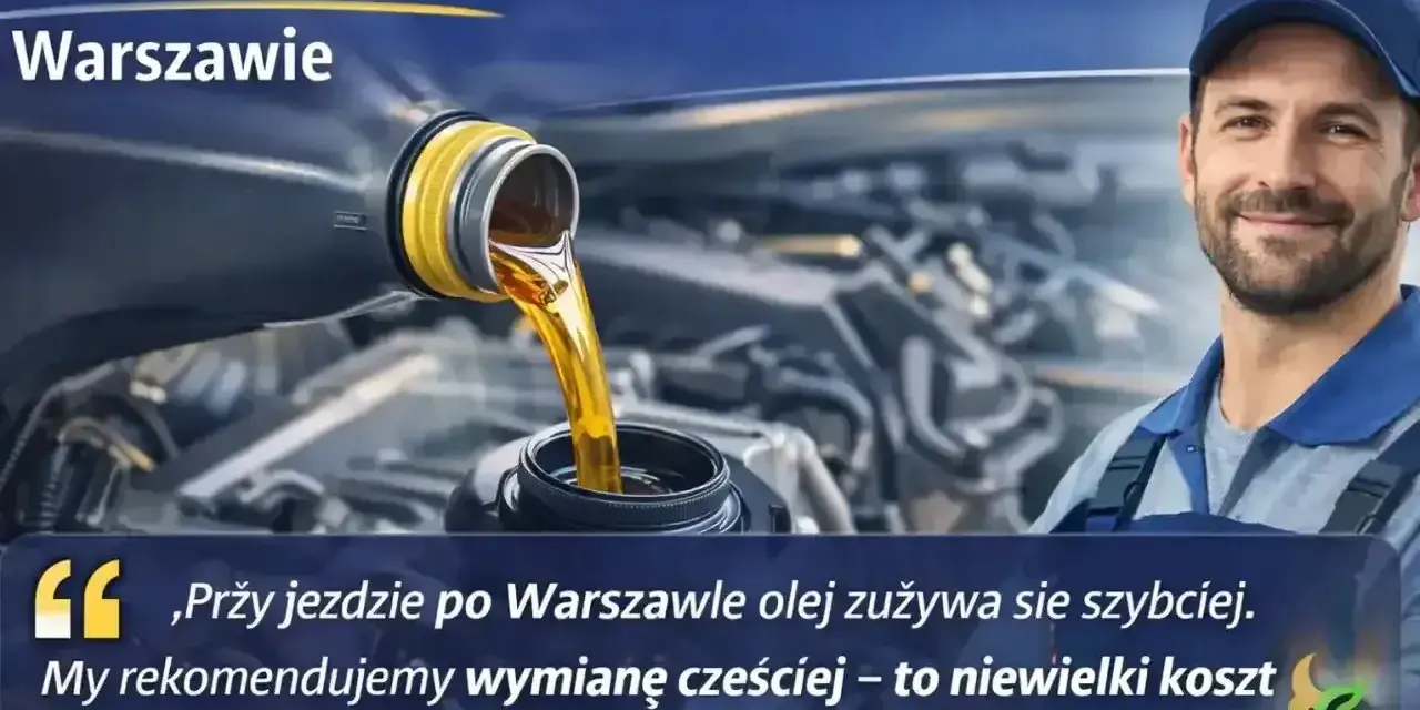 Warszawski mechanik wyjaśnia, ile trwa wymiana oleju. Wymiana częstsza to niewielki koszt, by uniknąć drogiej naprawy silnika.