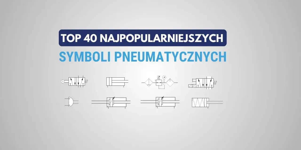 Grafika prezentuje schematyczne oznaczenia zaworów pneumatycznych, kluczowe dla zrozumienia układów automatyki.