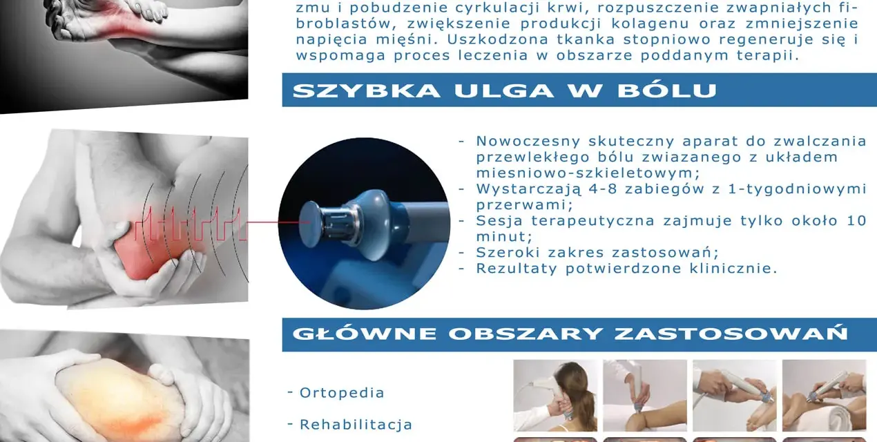 Terapia falą uderzeniową: szybka ulga w bólu. Zalecenia po fali uderzeniowej obejmują leczenie bólu stawów i mięśni.