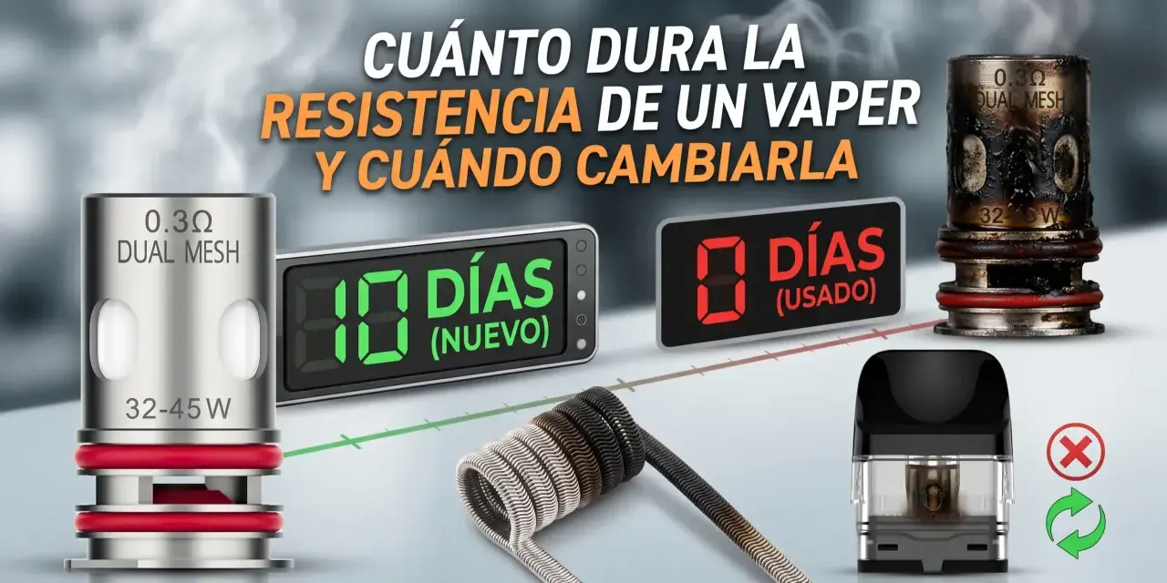 Resistencia de vape: nueva dura 10 días, usada 0. ¿Cuánto cuesta una resistencia de vape?