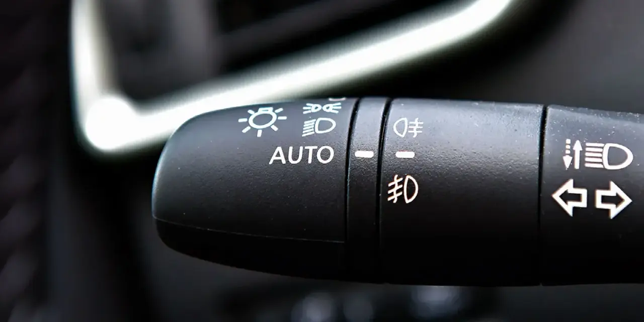 Przełącznik świateł z opcją AUTO. Ustawienie na AUTO to prosty sposób, jak włączyć światła do jazdy dziennej.