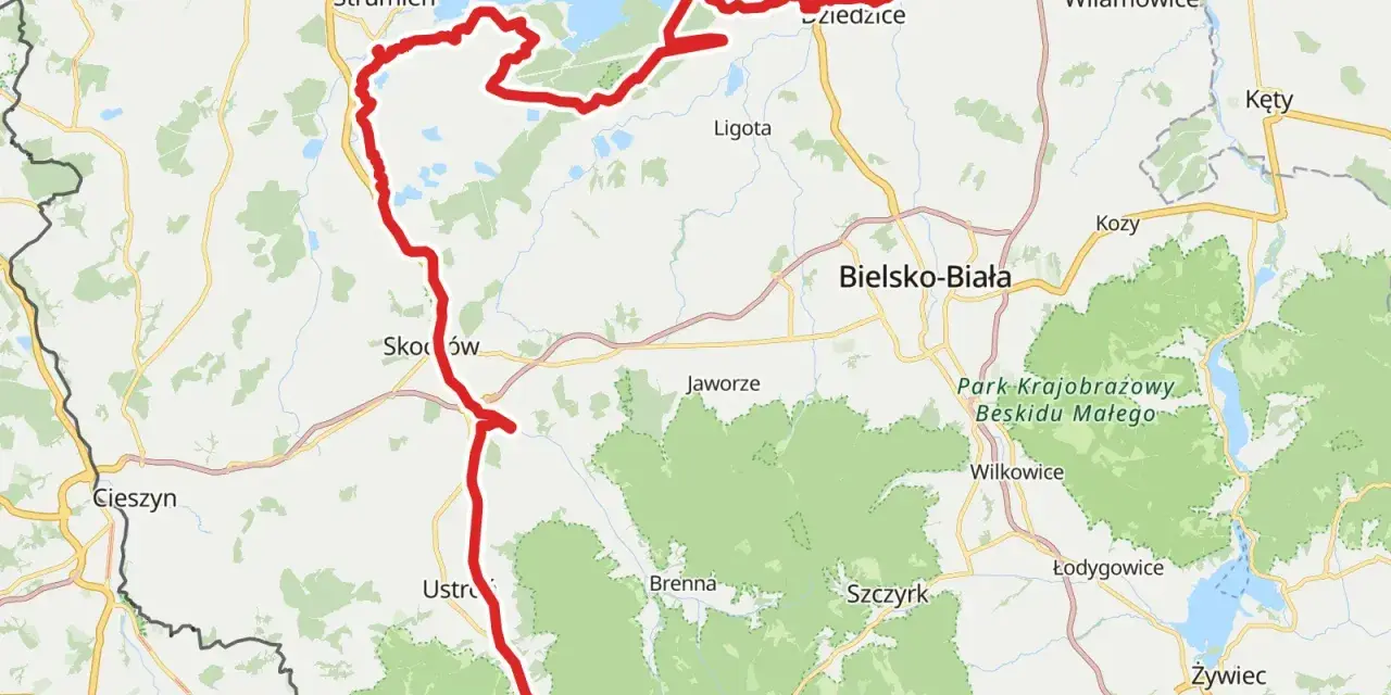 Trasa rowerowa wokół Jeziora Goczałkowickiego i przez Beskid Śląski. Żelazny szlak rowerowy łączy Wisłę z Jawiszowicami.
