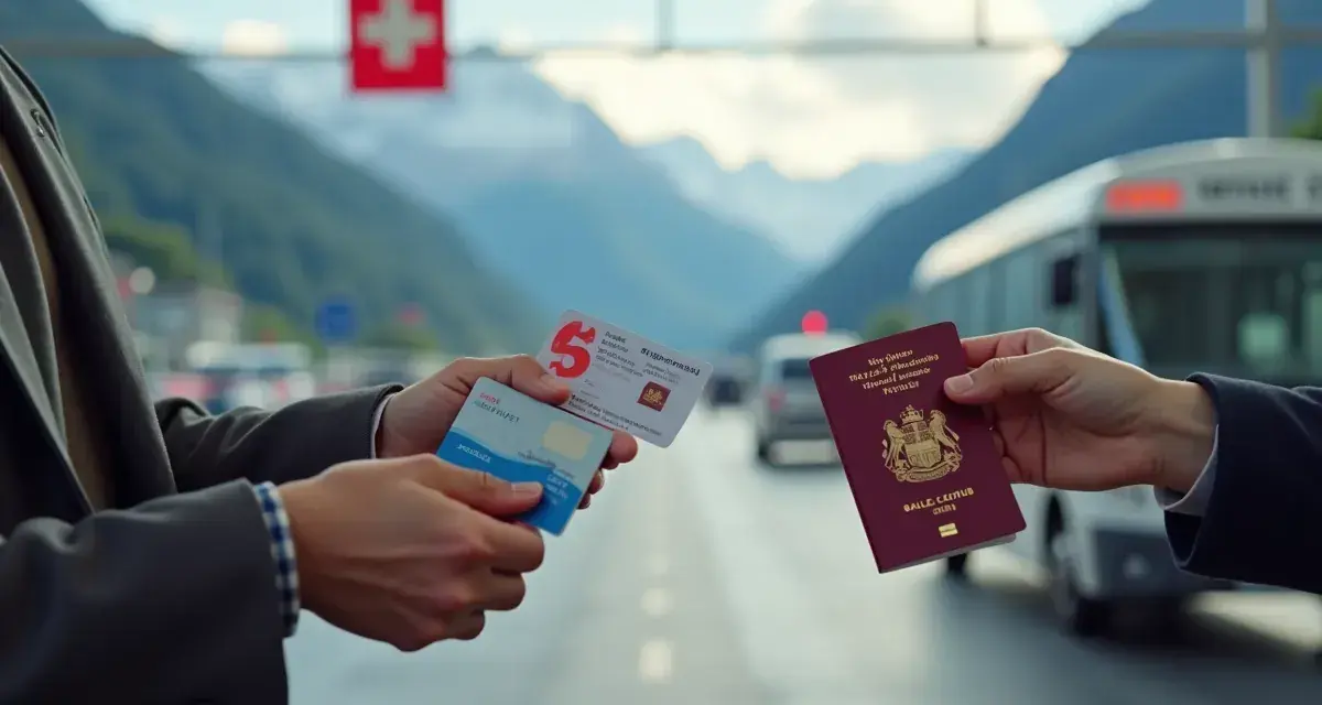 Przejście graniczne ze Szwajcarią. Czy do Szwajcarii potrzebny jest paszport? Pokazano paszport i karty identyfikacyjne.