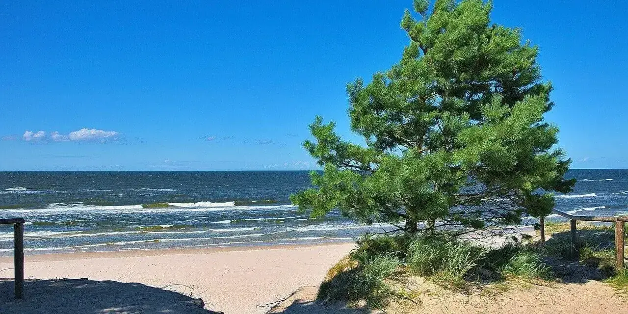 Piękny dzień na plaży w Ostrowie nad morzem. Słońce, piasek i szum fal.