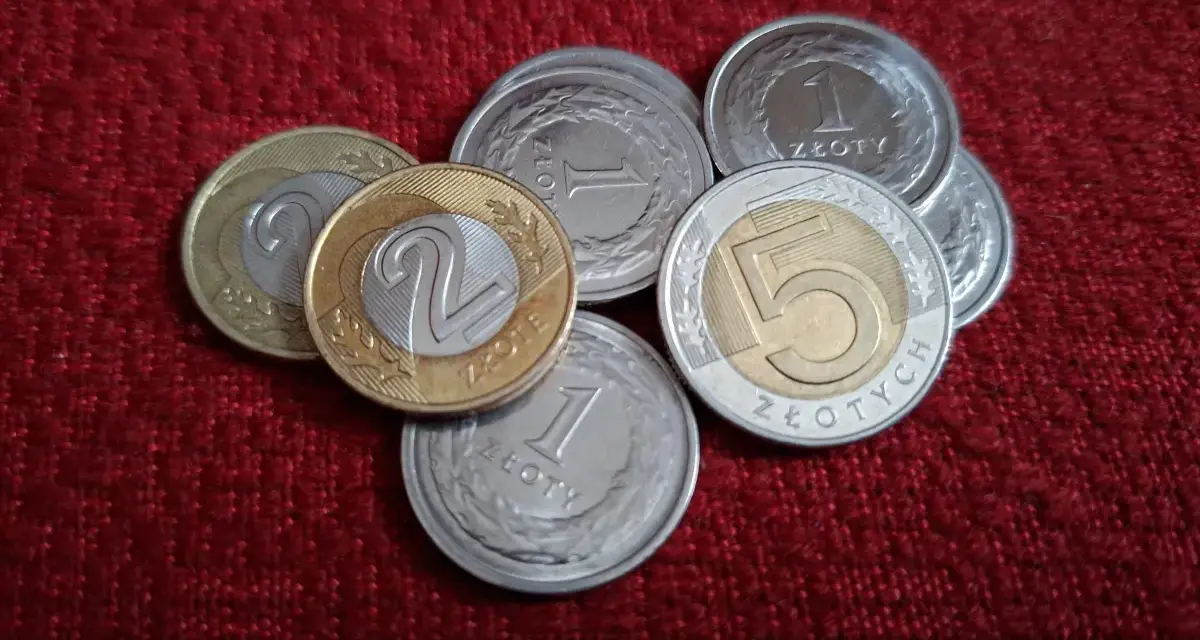Monety złotowe, które mogą posłużyć jako darowizna dla siostrzenicy. Pamiętaj o podatku od darowizny.
