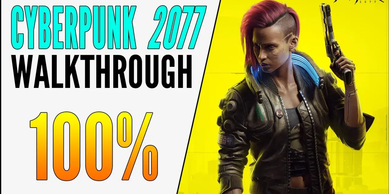 Una mujer con pelo rojo y pistola, lista para un **guía cyberpunk 2077** al 100%.