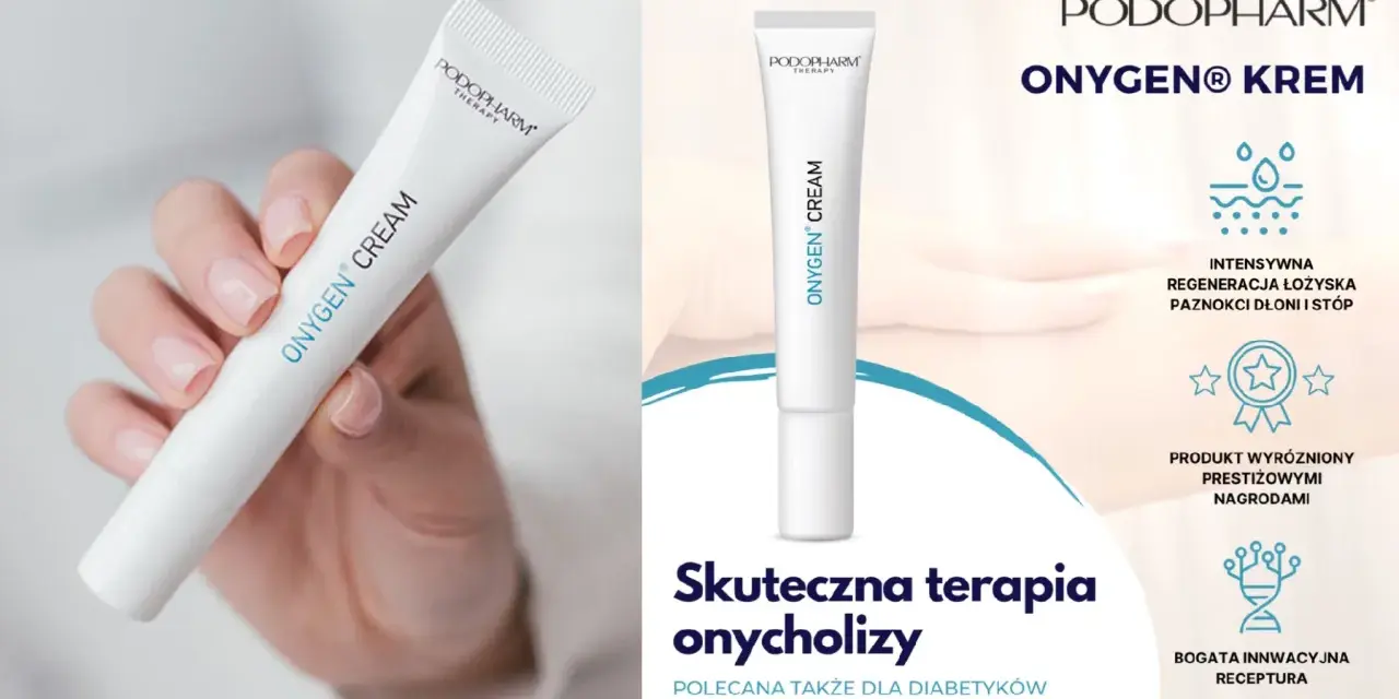 Krem ONYGEN® do intensywnej regeneracji paznokci dłoni i stóp, polecany w terapii onycholizy.
