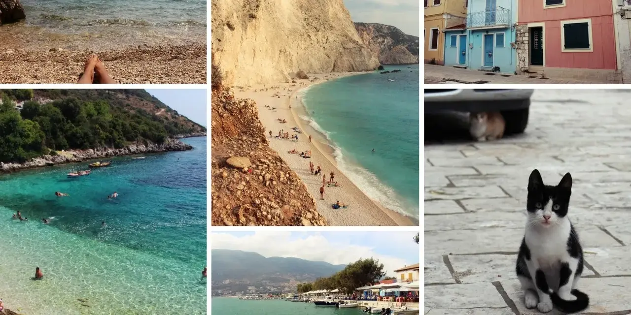 Wakacje na Lefkadzie: plaże, turkusowa woda, kolorowe domki i koty. Miasto Lefkada tętni życiem.