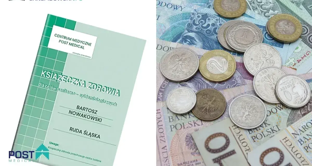 Książeczka zdrowia i monety. Sprawdź, jaka jest książeczka sanepidowska cena i ile kosztuje wyrobienie dokumentu.